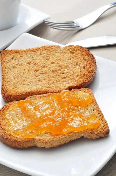 Brot und Marmelade — Stockfoto