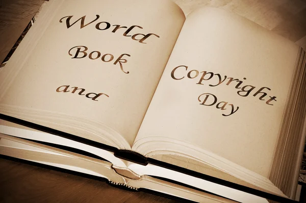 World book and copyright day — Stock Photo, Image