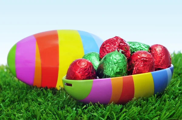 Easter egg and chocolates — Stock Photo, Image