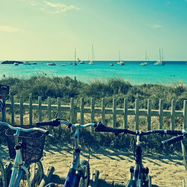 Ses Orense strand in formentera, Balearen, Spanje — Stockfoto