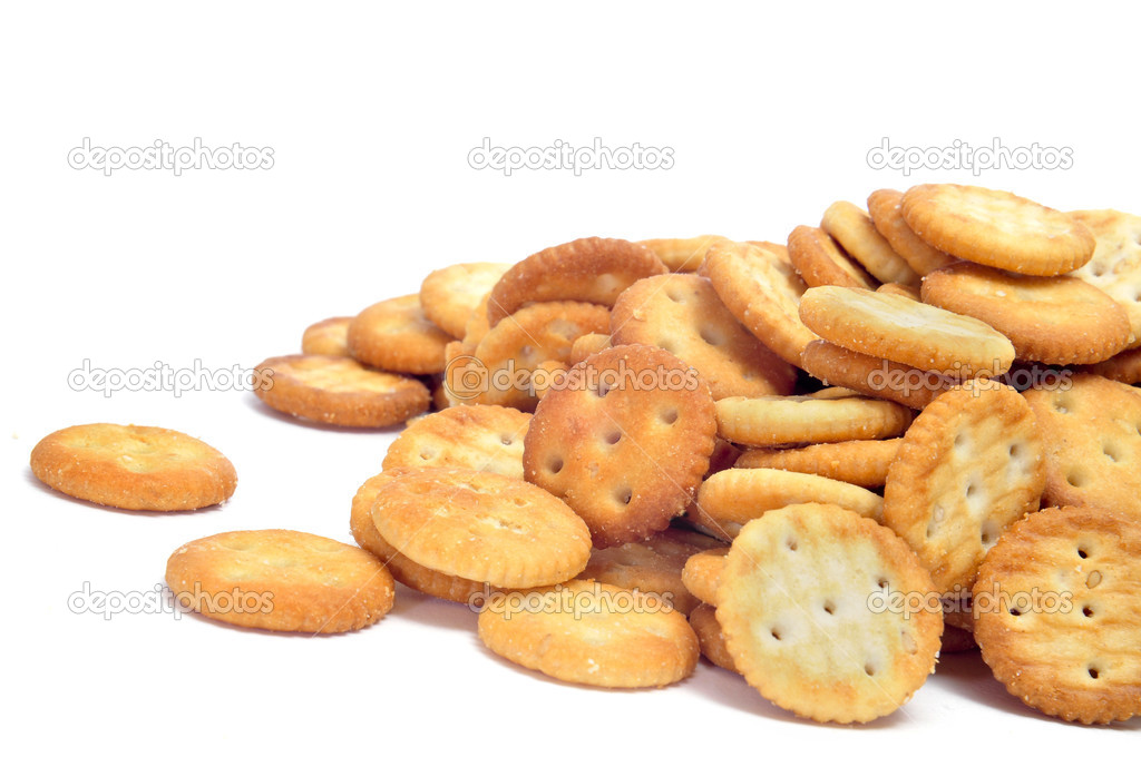 salty round crackers