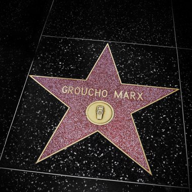 Groucho Marx'ın yıldızı hollywood walk of fame, los angeles, Amerika