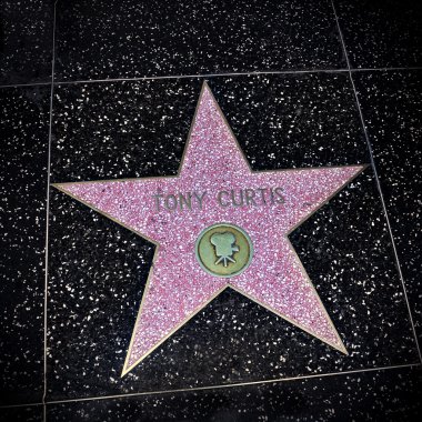 Tony curtis yıldız olan hollywood walk of fame, los angeles, Amerika