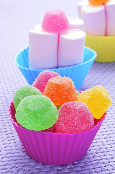 Gumdrops and marshmallows — Stock Photo, Image