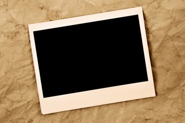 eski bir kağıt arka plan boş anında fotoğraf çerçevesi