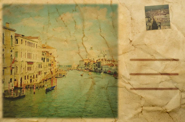 Vykort i Venedig, Italien — Stockfoto