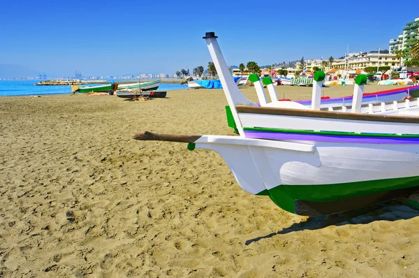 Пляж Pedregalejo в Малаге, Испания — стоковое фото