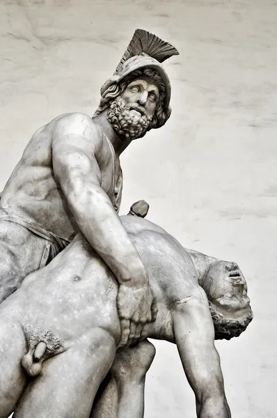 Menelaos ter ondersteuning van het lichaam van patroclus, in de loggia dei lan — Stockfoto