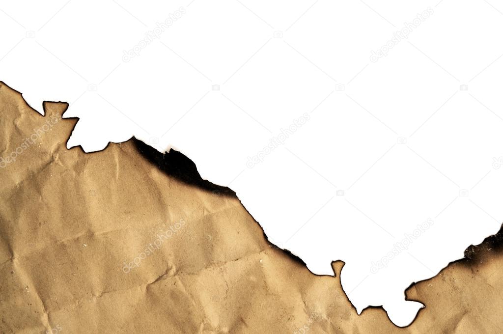 burned paper