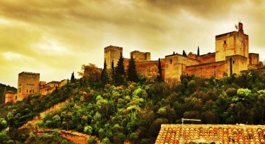 La alhambra, granada, İspanya