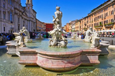 Roma, İtalya 'daki Piazza Navona