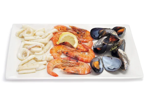 Mariscada, frutos do mar cozidos típicos spansih — Fotografia de Stock