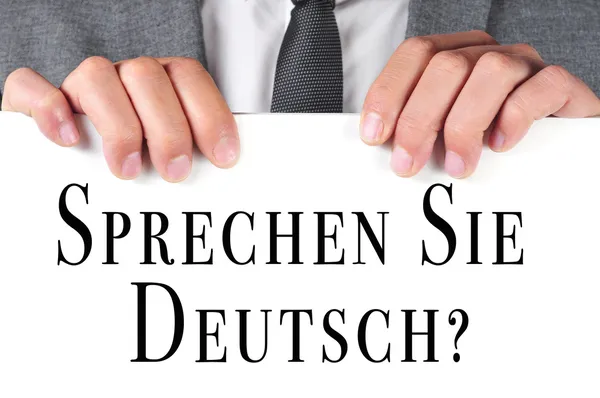 Sprechen sie deutsch? do you speak german? written in german — Stock Photo, Image