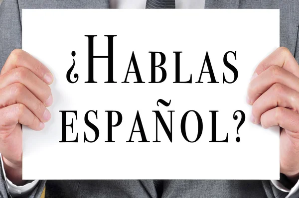 Hablas Espanol ? Parlez-vous espagnol ? écrit en espagnol — Photo