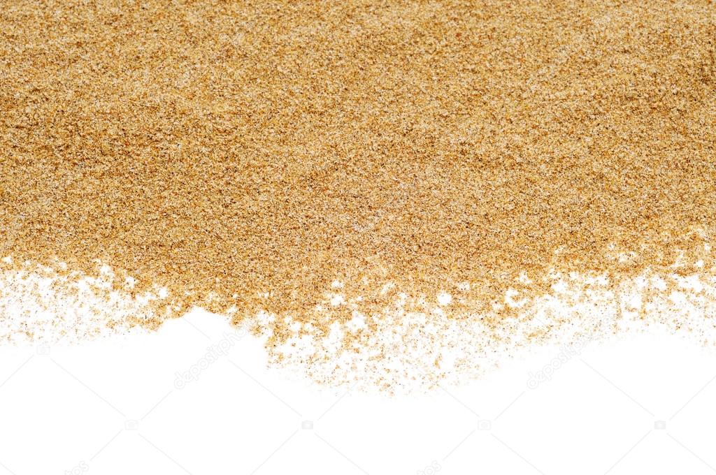 sand on a white background