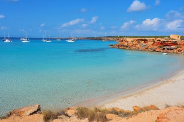 Cala saona beach formentera, Balear Adaları, İspanya