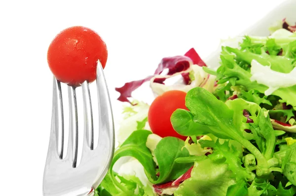 Salada com tomate cereja — Fotografia de Stock