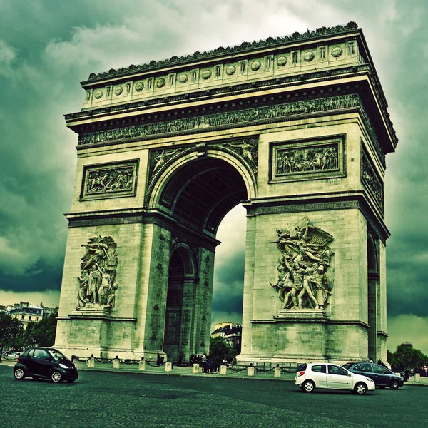 Arco di Trionfo a Parigi, Francia — Foto Stock