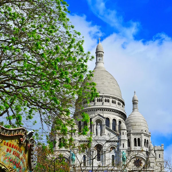 Sacre-coeur basiliek in Parijs, Frankrijk — Stockfoto