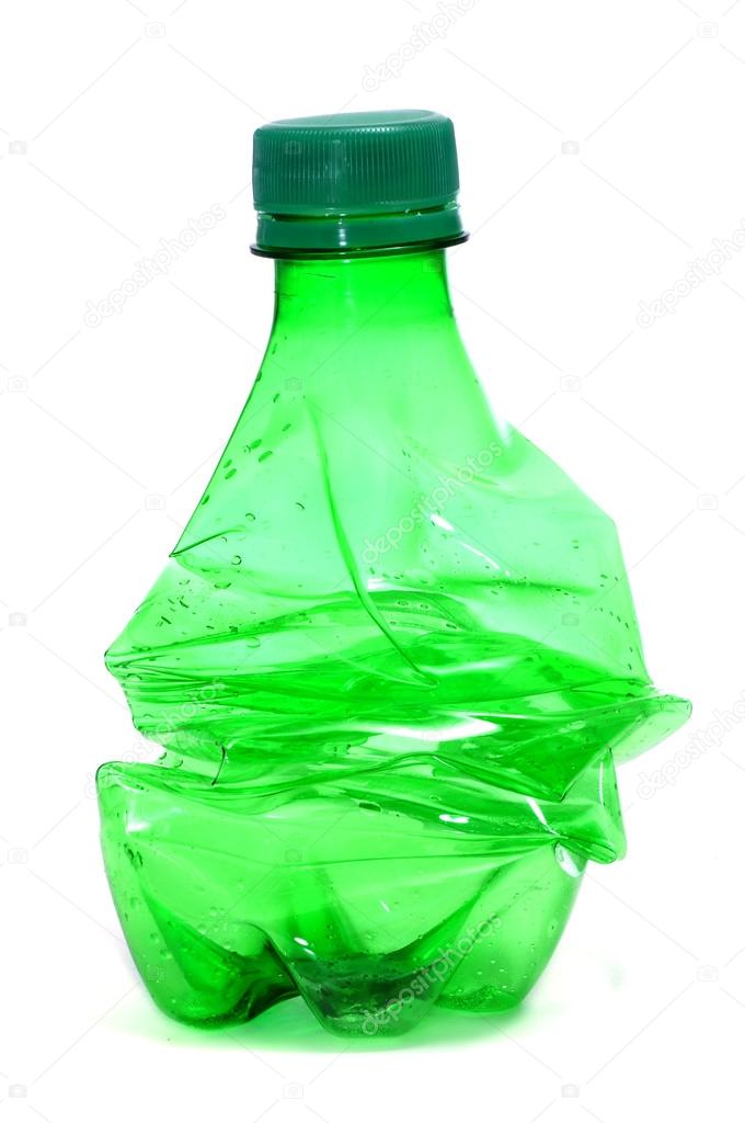 smashed plastic bottle