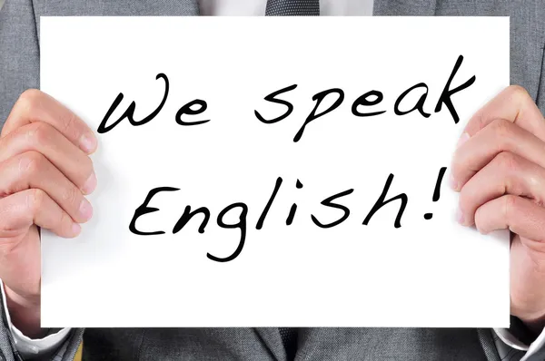 Hablamos inglés. —  Fotos de Stock