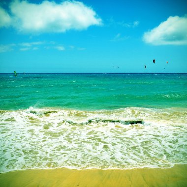 Sotavento fuerteventura, Kanarya Adaları, İspanya plaj