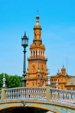İspanya, Seville 'deki Plaza de Espana