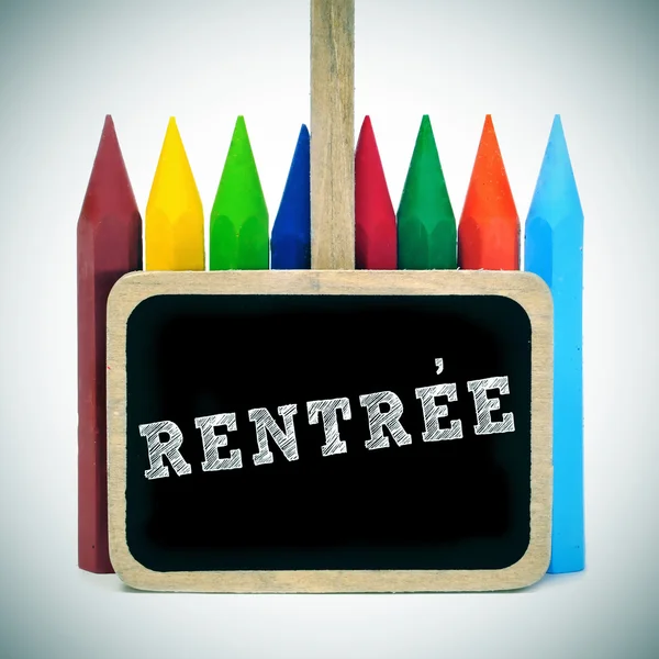 Rentree, back to school written in french — Stock Photo, Image