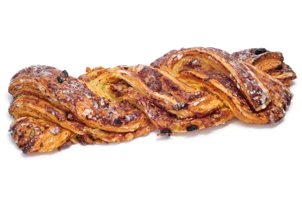Spanish Trenza de Almudevar, a typical braided pastry — Stock Photo, Image