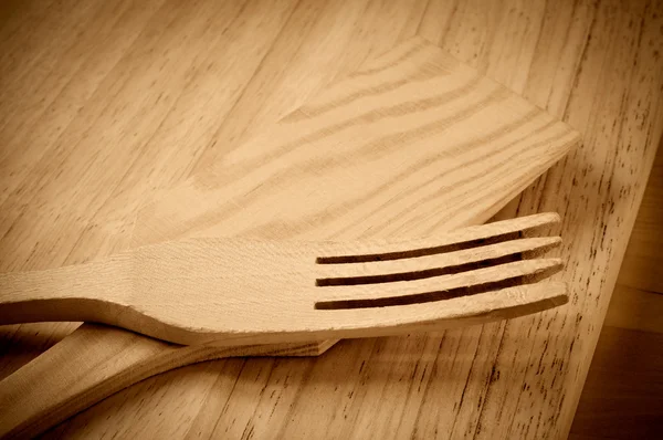 Drewniane przybory kuchenne — Zdjęcie stockowe