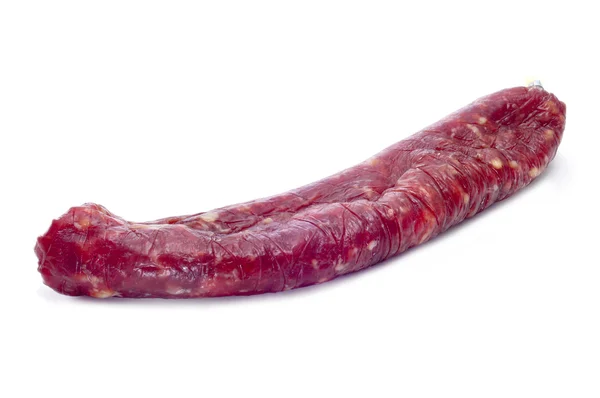 Fuet, hiszpański cured kiełbasa typowe dla Katalonii — Zdjęcie stockowe