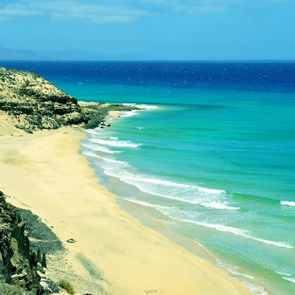 Butihondo pláž v fuerteventura, Kanárské ostrovy, Španělsko — Stock fotografie