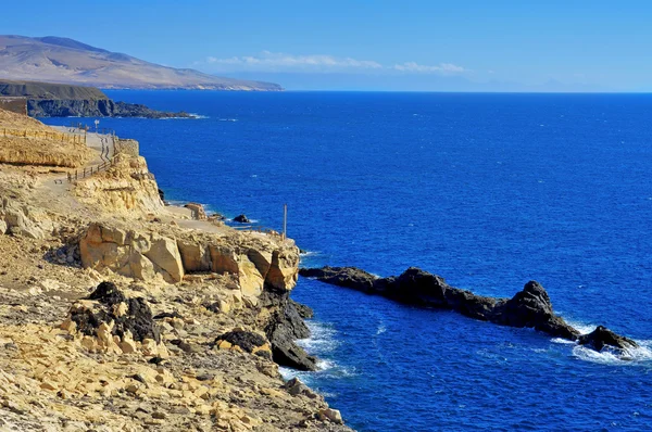 Ajuy wybrzeża w fuerteventura, Wyspy Kanaryjskie, Hiszpania — Zdjęcie stockowe