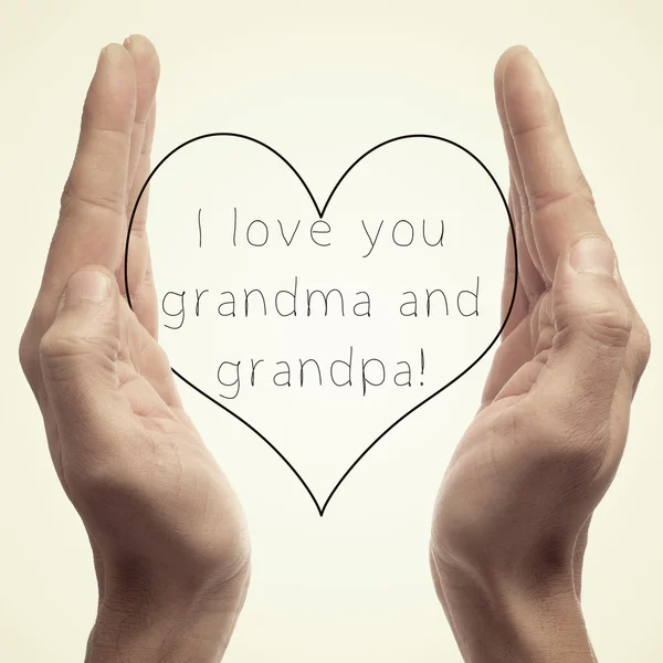 I love you grandma and grandpa — Stock Photo, Image