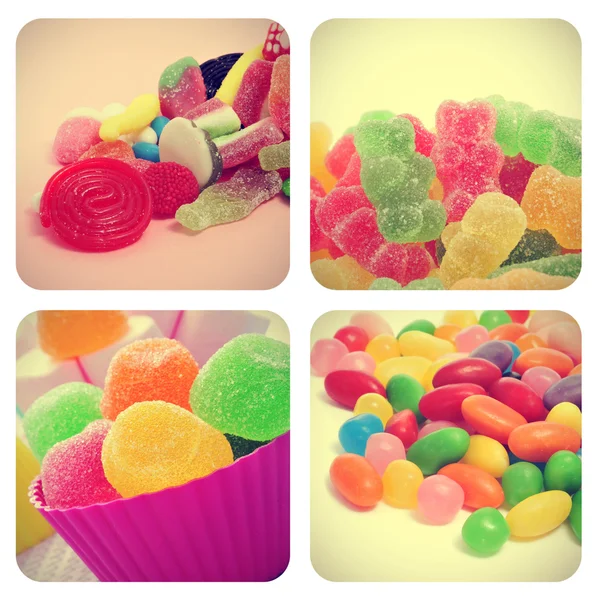 Candies collage — Stock Photo, Image