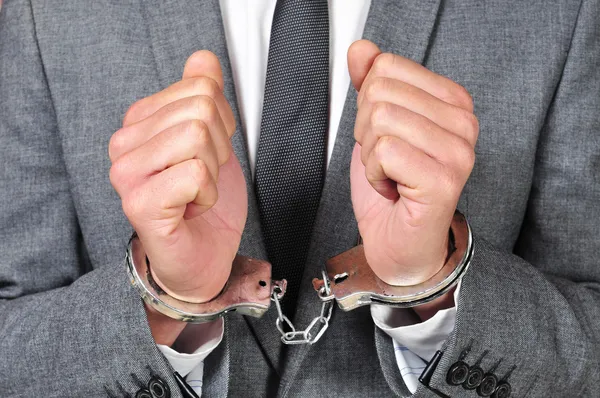 Handcuffed man — Stock Photo, Image