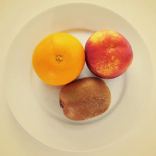 Naranja, kiwi y nectarina — Foto de Stock