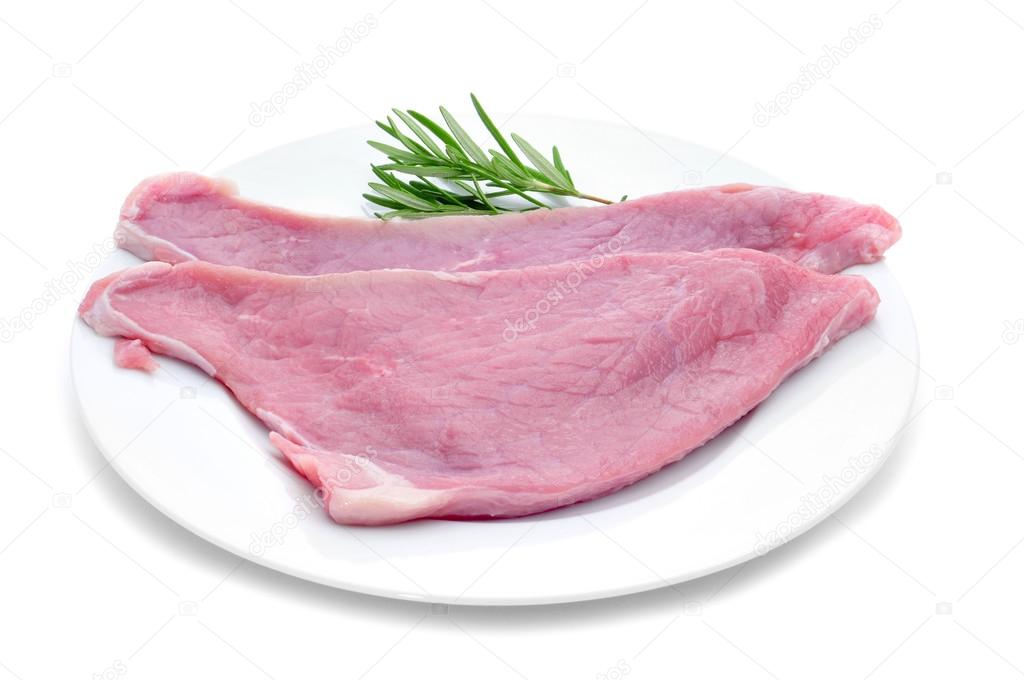 raw veal fillets