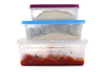 plastic containers with food clipart