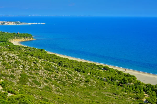 Playa Torn y la costa de Hospitalet del Infant, España — Foto de Stock