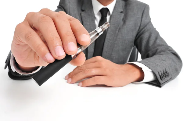 Vaping with an electronic cigarette — Stock Photo, Image