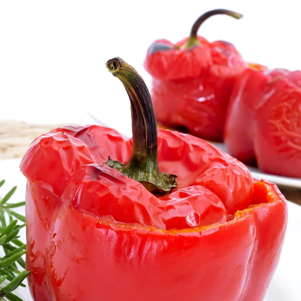 Stuffed red bell peppers — Stock Photo, Image