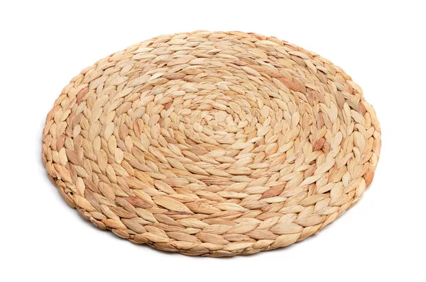 Naturliga fibrer flätad underlägget mattan — Stockfoto