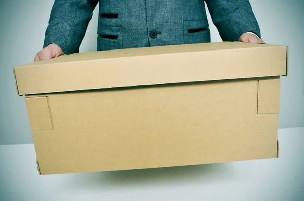Businessman moving office — Stock Photo, Image