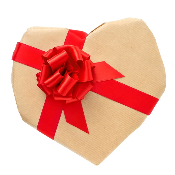 Herzförmiges Geschenk — Stockfoto
