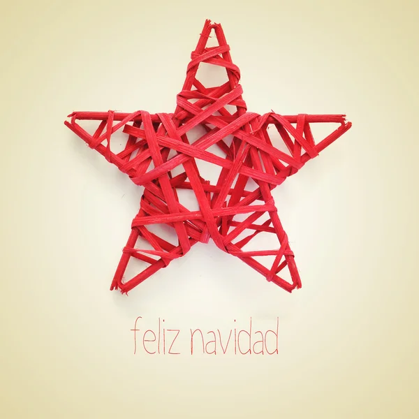 Feliz navidad, merry christmas in het Spaans — Stockfoto