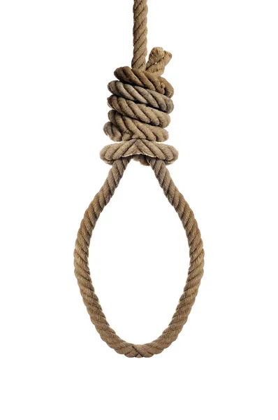 Rope with a hangmans noose — Stock Photo, Image