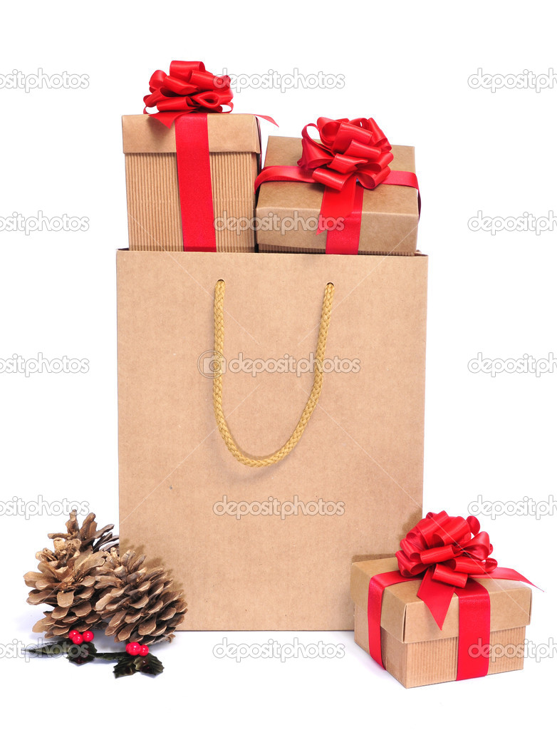 gifts in a shopping bag