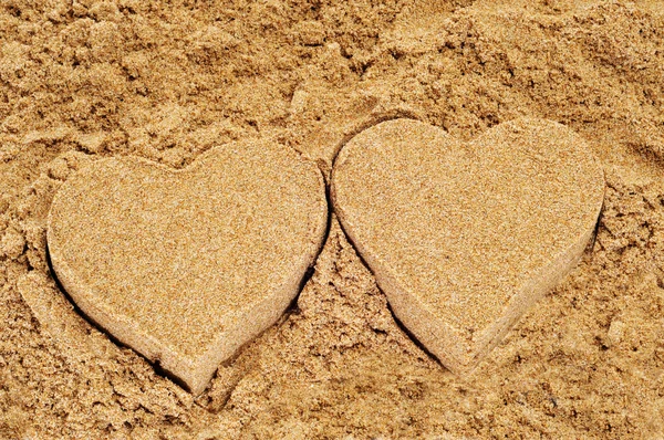 Sand hearts — Stock Photo, Image