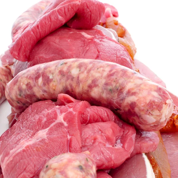 Ассортимент сырого мяса — стоковое фото